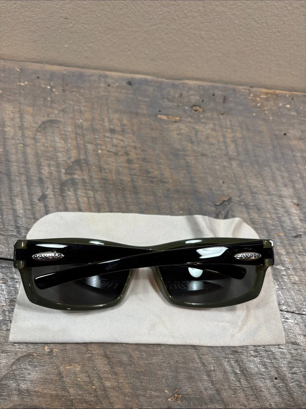 Coyote Polarized Black Olive green Sunglasses with Bolle case